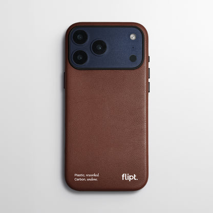 CarbonFlip* Signature Leather Case for iPhone 17 Series