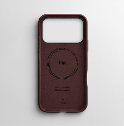 CarbonFlip* Signature Leather Case for iPhone 17 Series