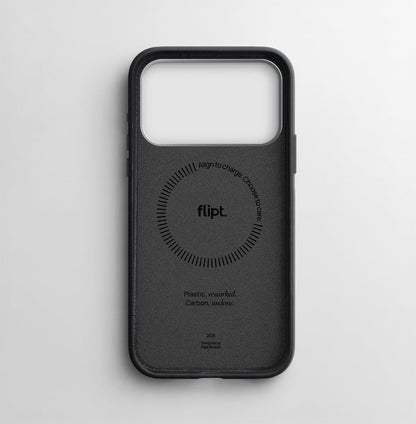 CarbonFlip* Leather Case Matrex Edition for iPhone 17 with Build - in Camera Control Button - flipt.