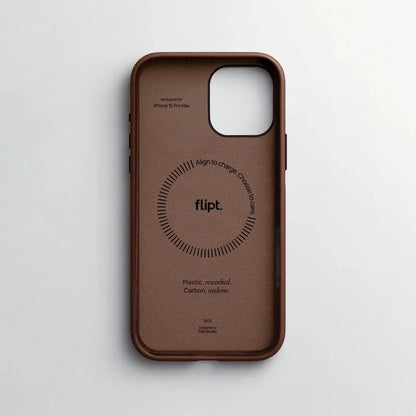 CarbonFlip* Signature Leather Case for iPhone 13/14 - flipt.