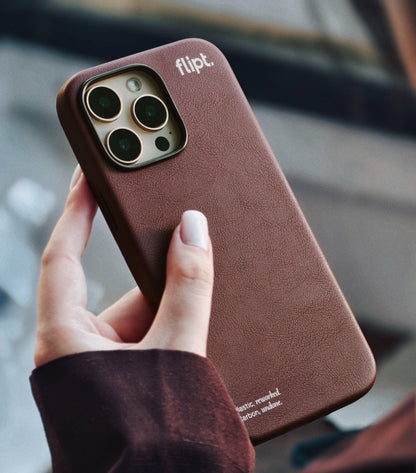 CarbonFlip* Signature Leather Case for iPhone 13/14 - flipt.