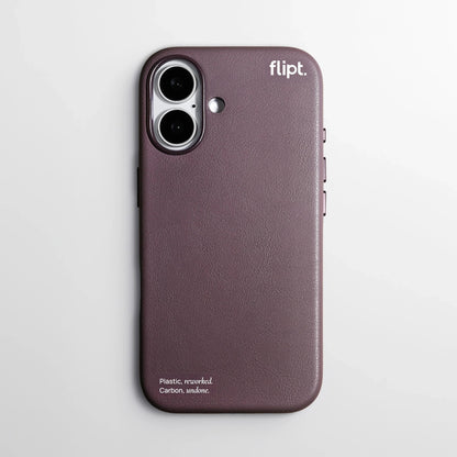 CarbonFlip* Signature Leather Case for iPhone 15/16 - flipt.
