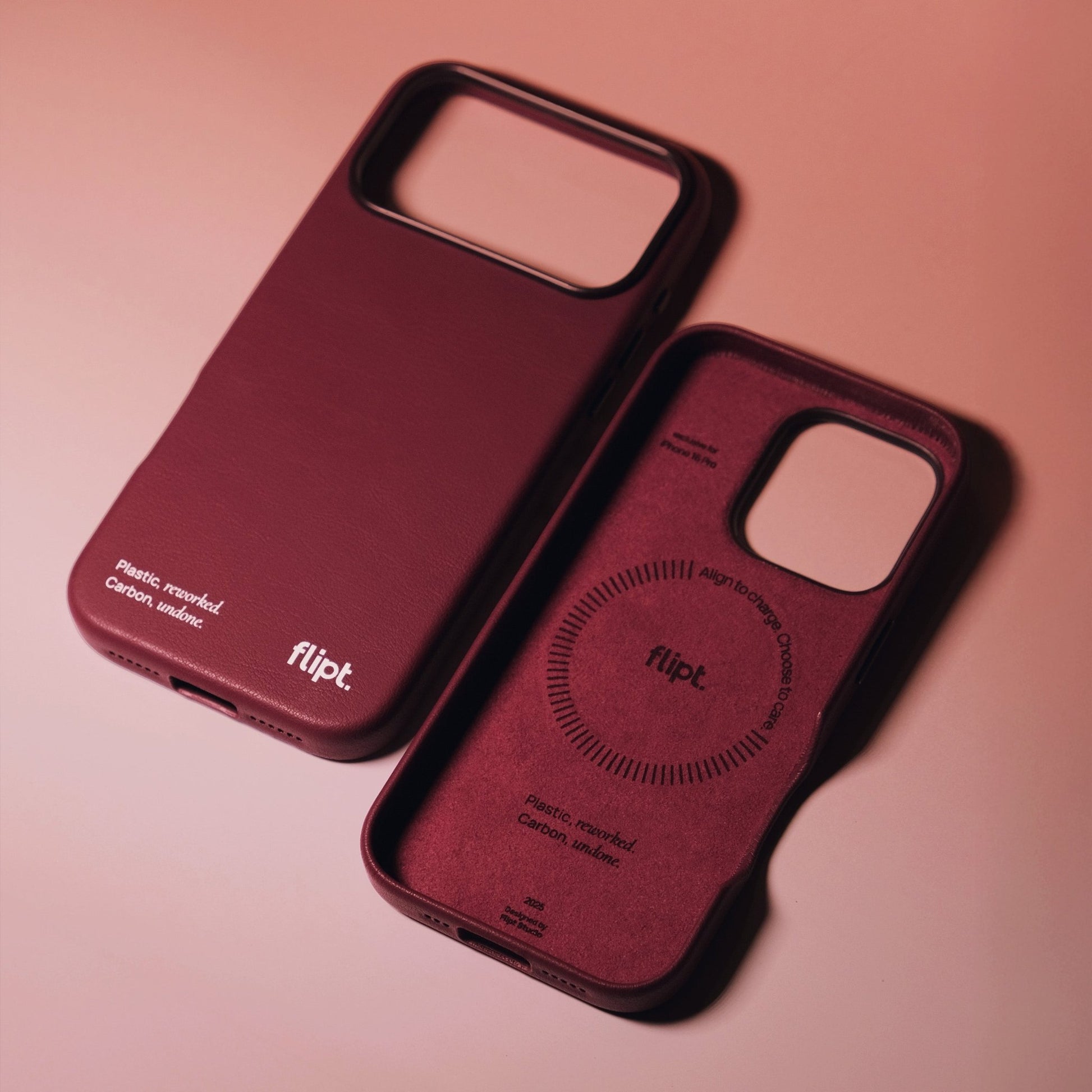 CarbonFlip* Signature Leather Case for iPhone 17 - flipt.