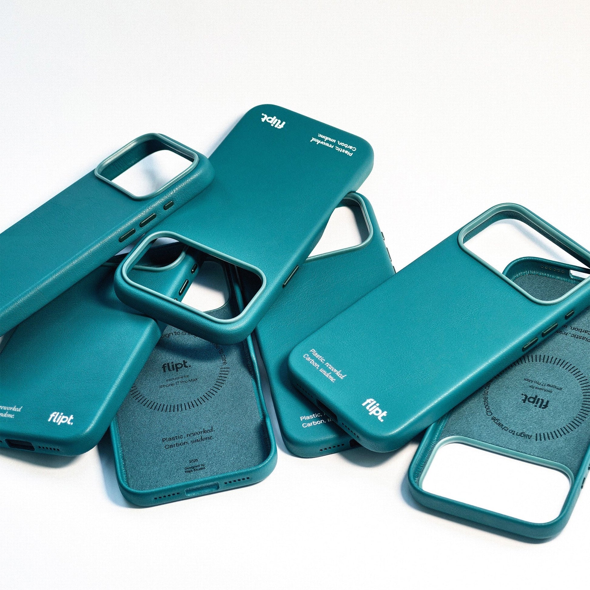 CarbonFlip* Signature Leather Case for iPhone 17 - flipt.